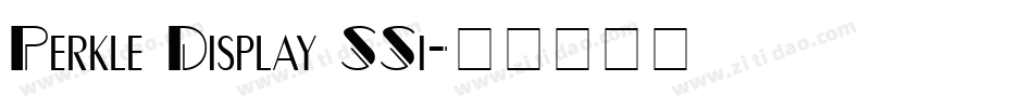 Perkle Display SSi字体转换